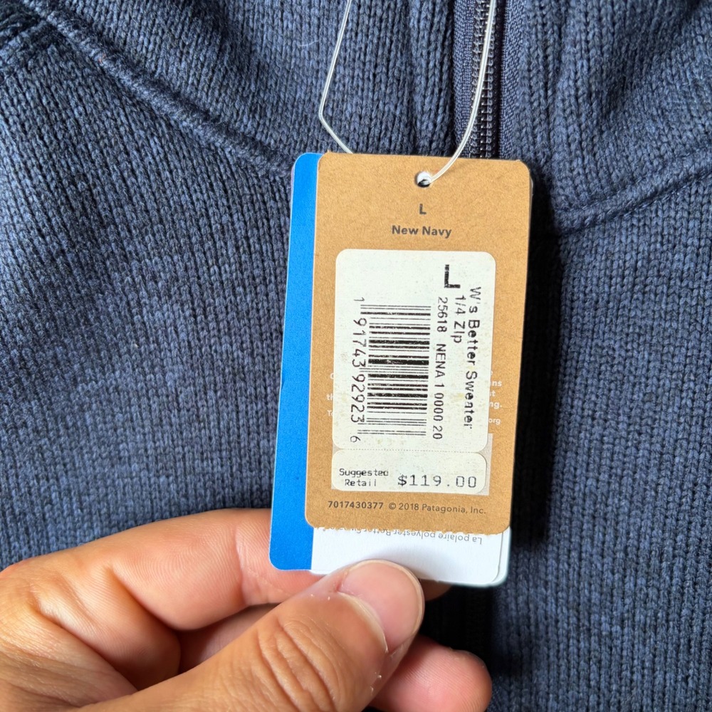 Patagonia Womens Better Sweater 1/4 Zip Fleece New Navy Blue 25618 Large NWT - Picture 3 of 5